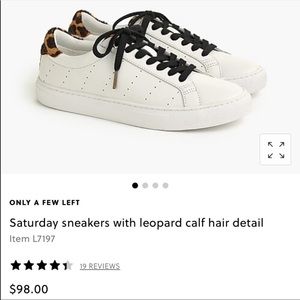 jcrew leopard tab leather sneakers